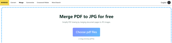 Combine PDF to JPG with wordize.app