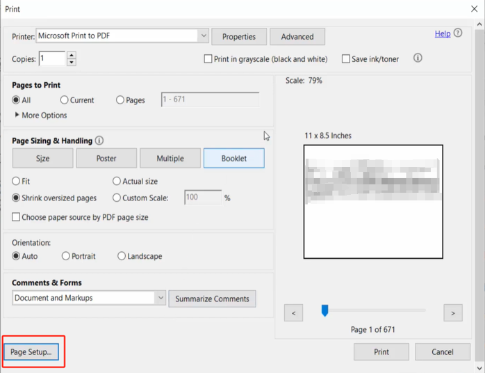 Resize PDF to 8.5 x 11" in Adobe Acrobat 1