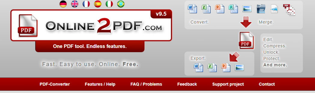PDF to PPT converter Online2PDF.com
