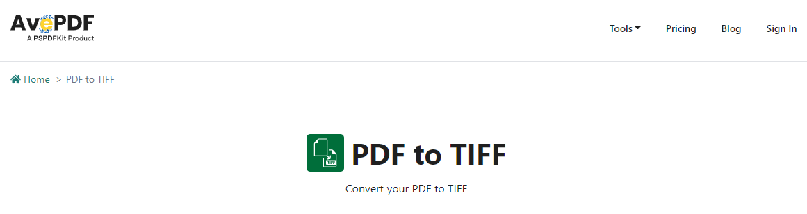 PDF to TIFF converter AvePDF