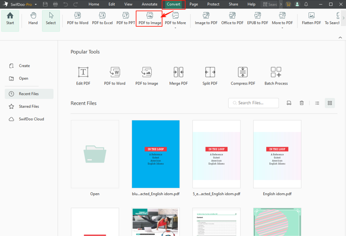 Convert PDF to Transparent PNG through SwifDoo PDF 1