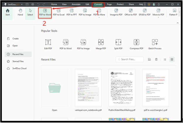 Convert PDF to Word in Bangla with SwifDoo PDF 1