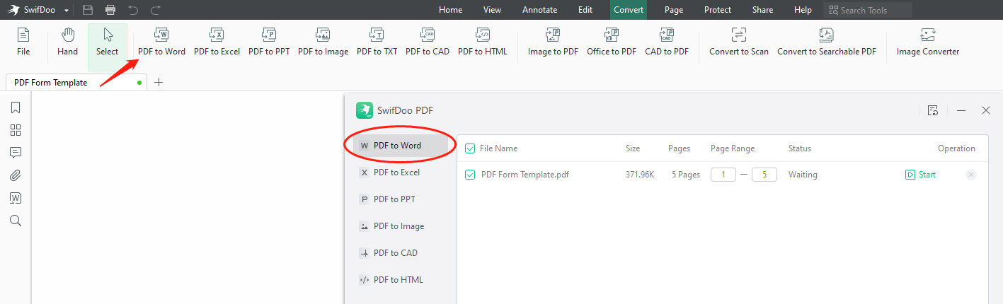Convert PDF to Word to remove digital signatures