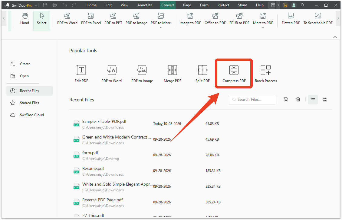 Compress PDF tool