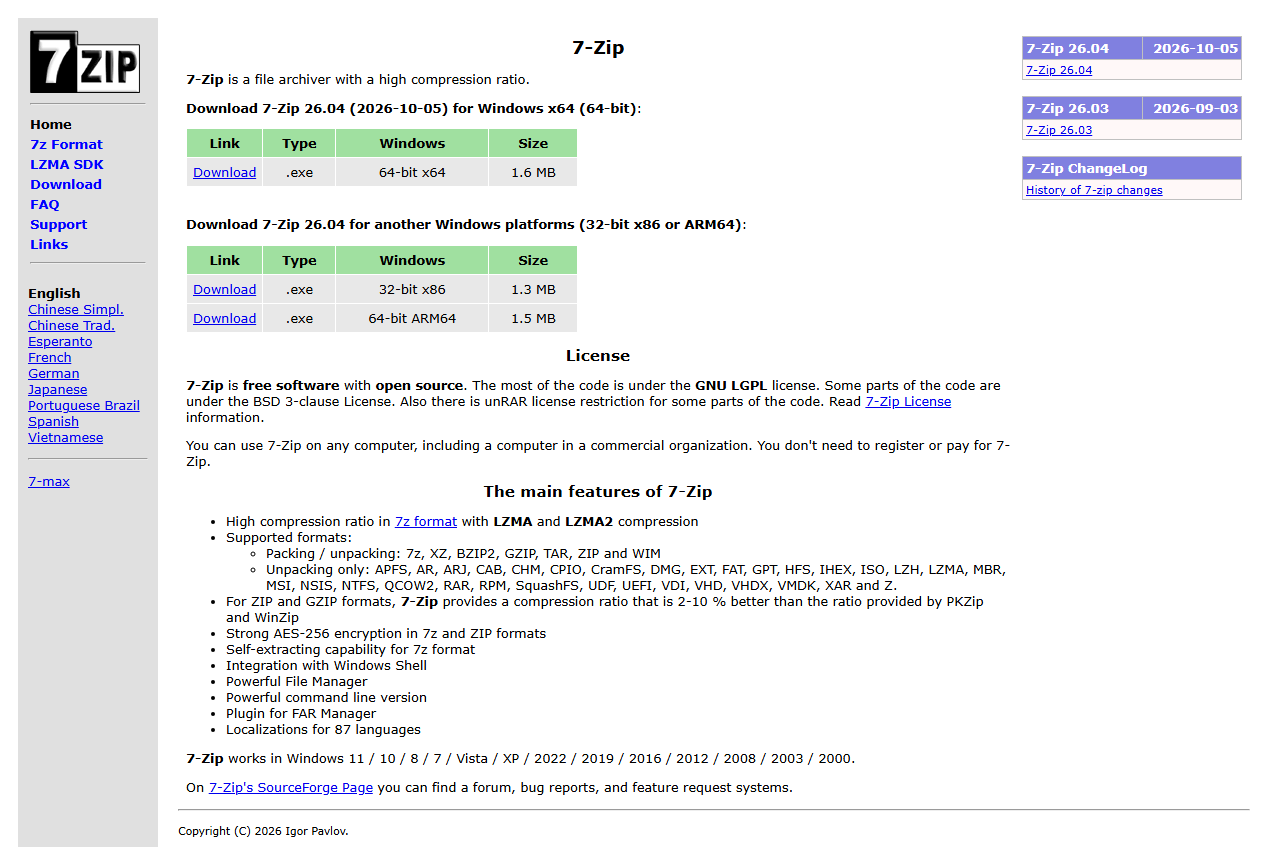 7-Zip pdf to zip converter