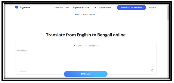 PDF translate from English to Bengali - Lingvanex