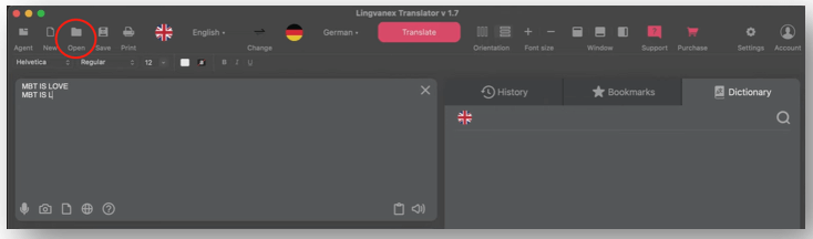 PDF translate from English to Marathi in Lingvanex 1