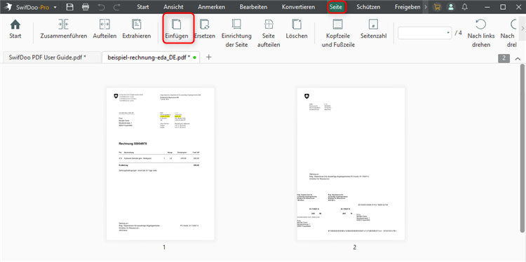 Einzelne Seiten in bestehende PDF überlagern