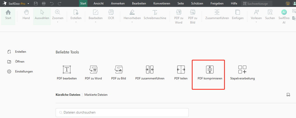 PDF-Größe komprimieren ohne Qualitätsverlust - SwifDoo PDF