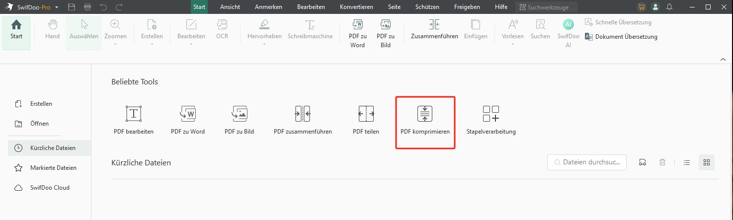 PDF komprimieren und verschicken mit SwifDoo PDF