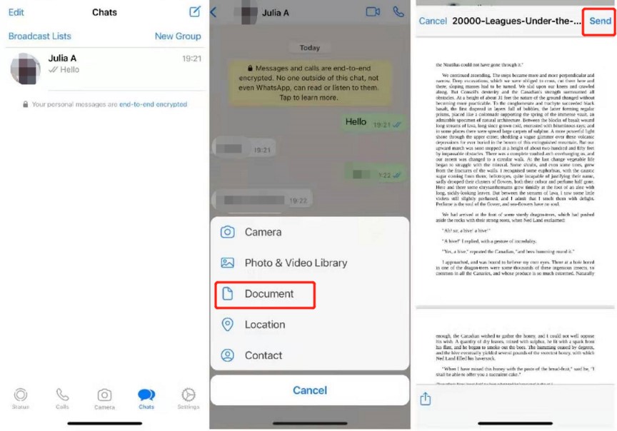 PDF per WhatsApp versenden