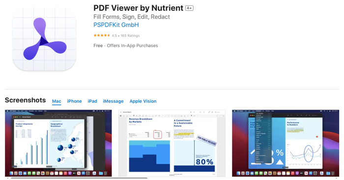 PDF Viewer by Nutrient Best PDF Reader for Mac