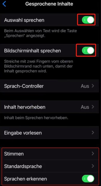 die iPhone-Vorlesefunktion aktivieren