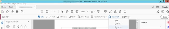 Wasserzeichen entfernen PDF - Adobe Acrobat