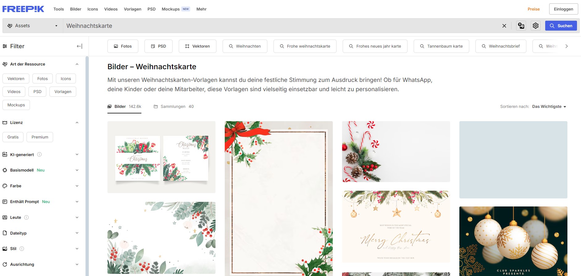 PDF Weihnachtskarte Vorlage Webseite