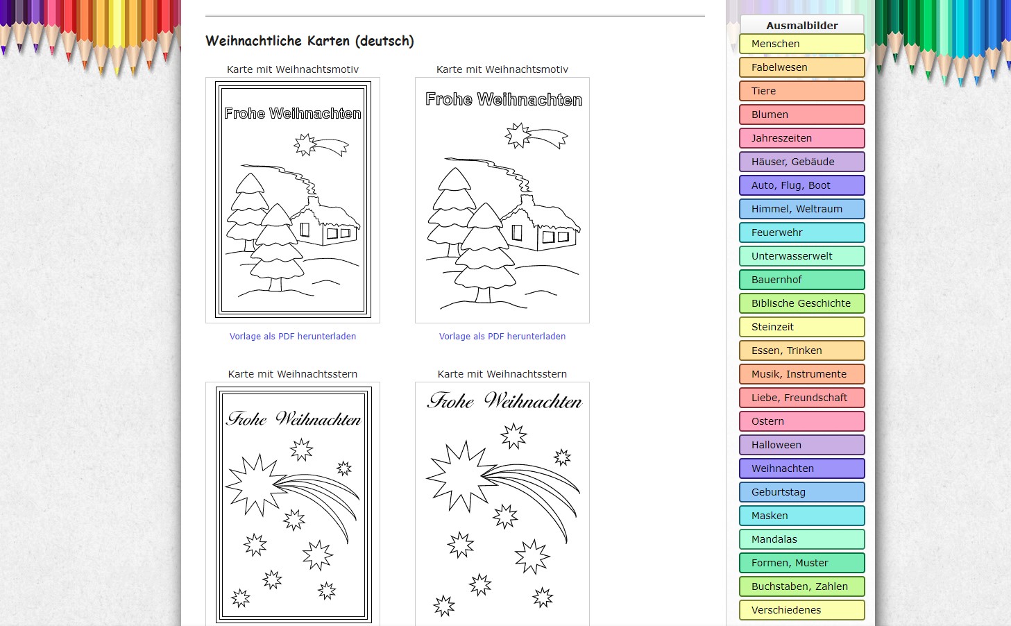 Weihnachtskarte für Kinder