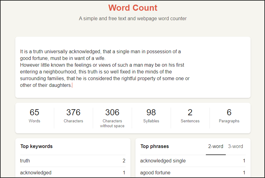 Word Count do PDF word count step 3