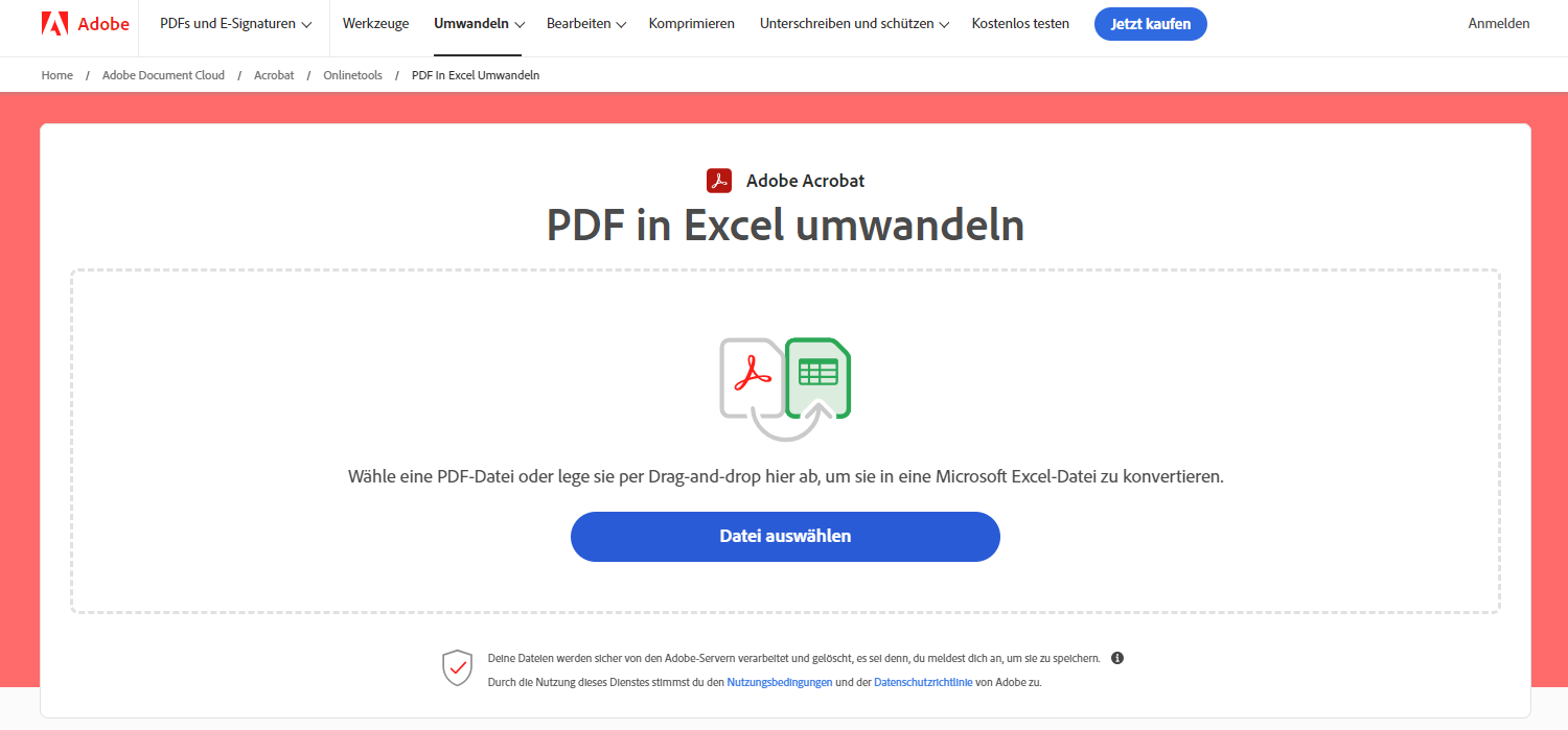 pdf-zu-excel-konverter Adobe PDF Online