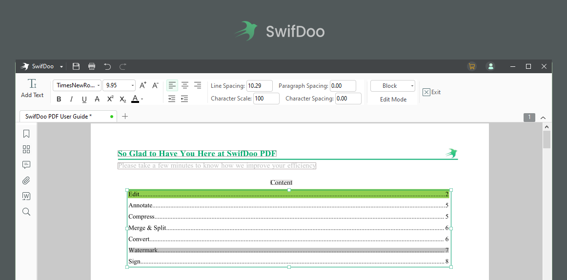 SwifDoo PDF PDFescape editor alternative