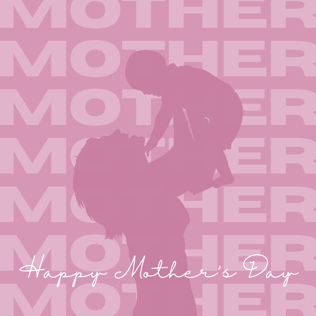 Pink Illustrated Text Mother's Day Card