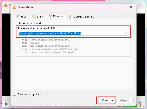 Play YouTube Video in VLC