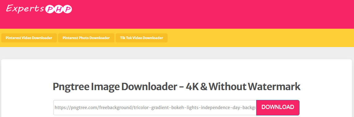 ExpertsPHP Pngtree Downloader