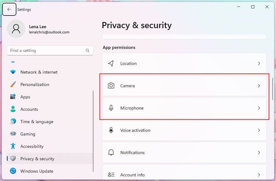 Privacy & security