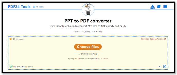 PPT to PDF converter - PDF24 Tools