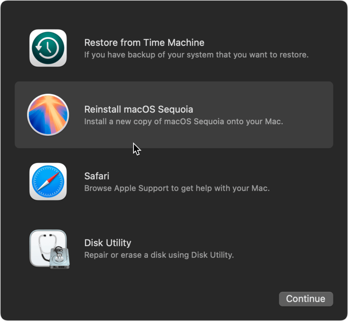 Reinstall macOS