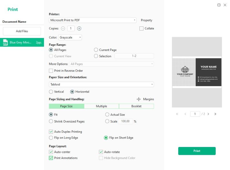 Print in SwifDoo PDF