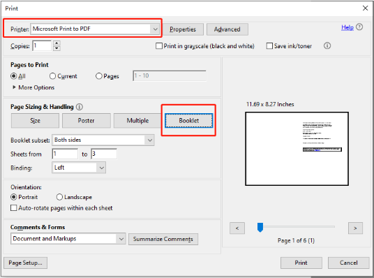 Print PDF as Booklet on Mac