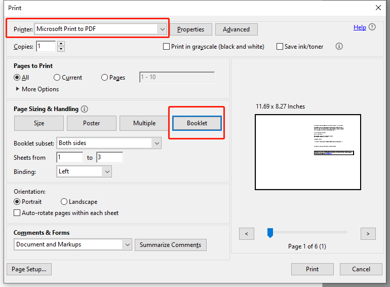 How To Print Pdf As A Brochure