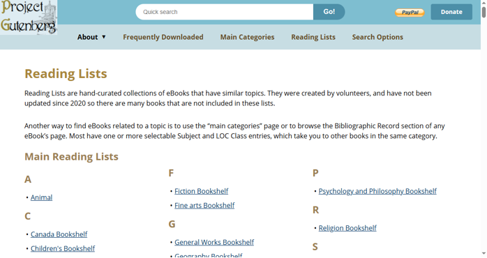 Project Gutenberg best websites to download free pdf books