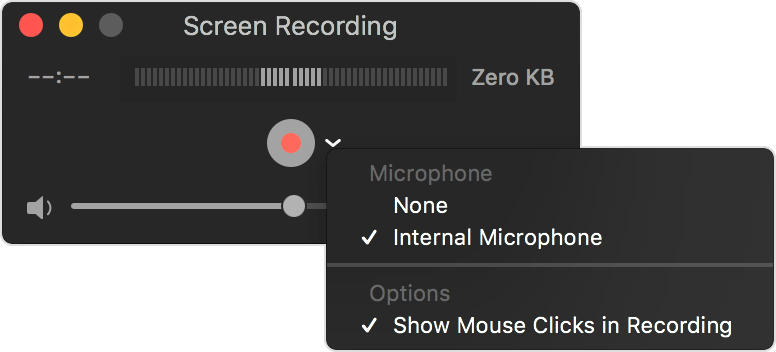 QuickTime Player New Recording