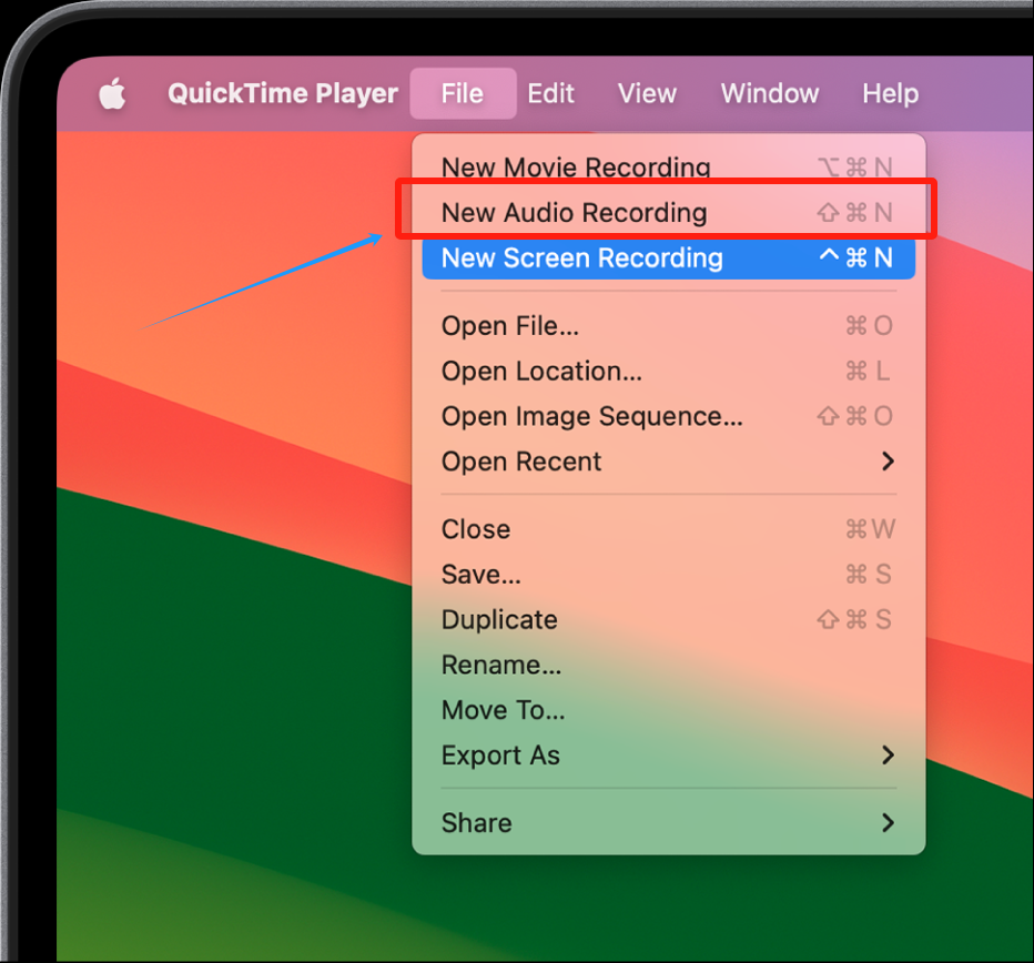 QuickTime Player Record Audio on Mac