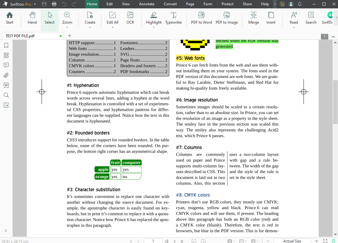 Read, view, and edit a PDF in SwifDoo PDF
