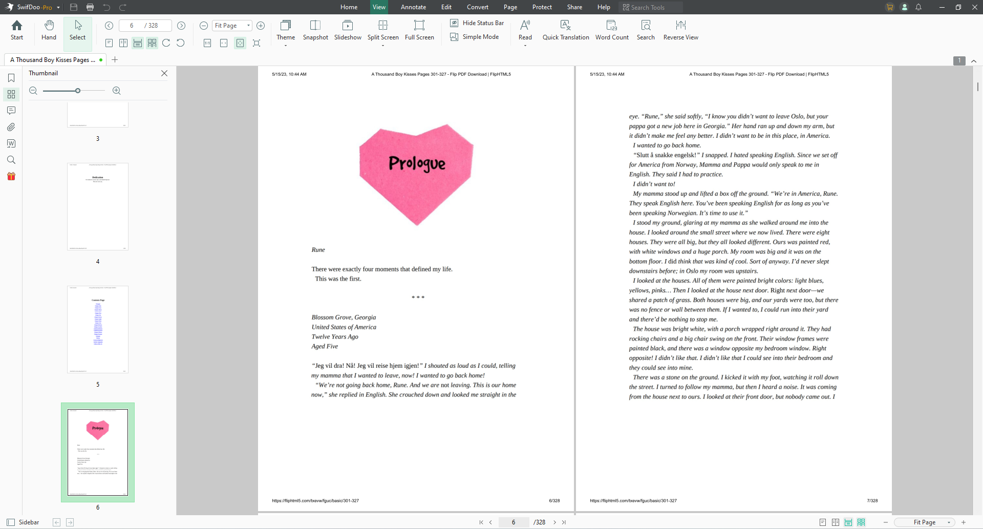 Read a Thousand Boy Kisses with SwifDoo PDF