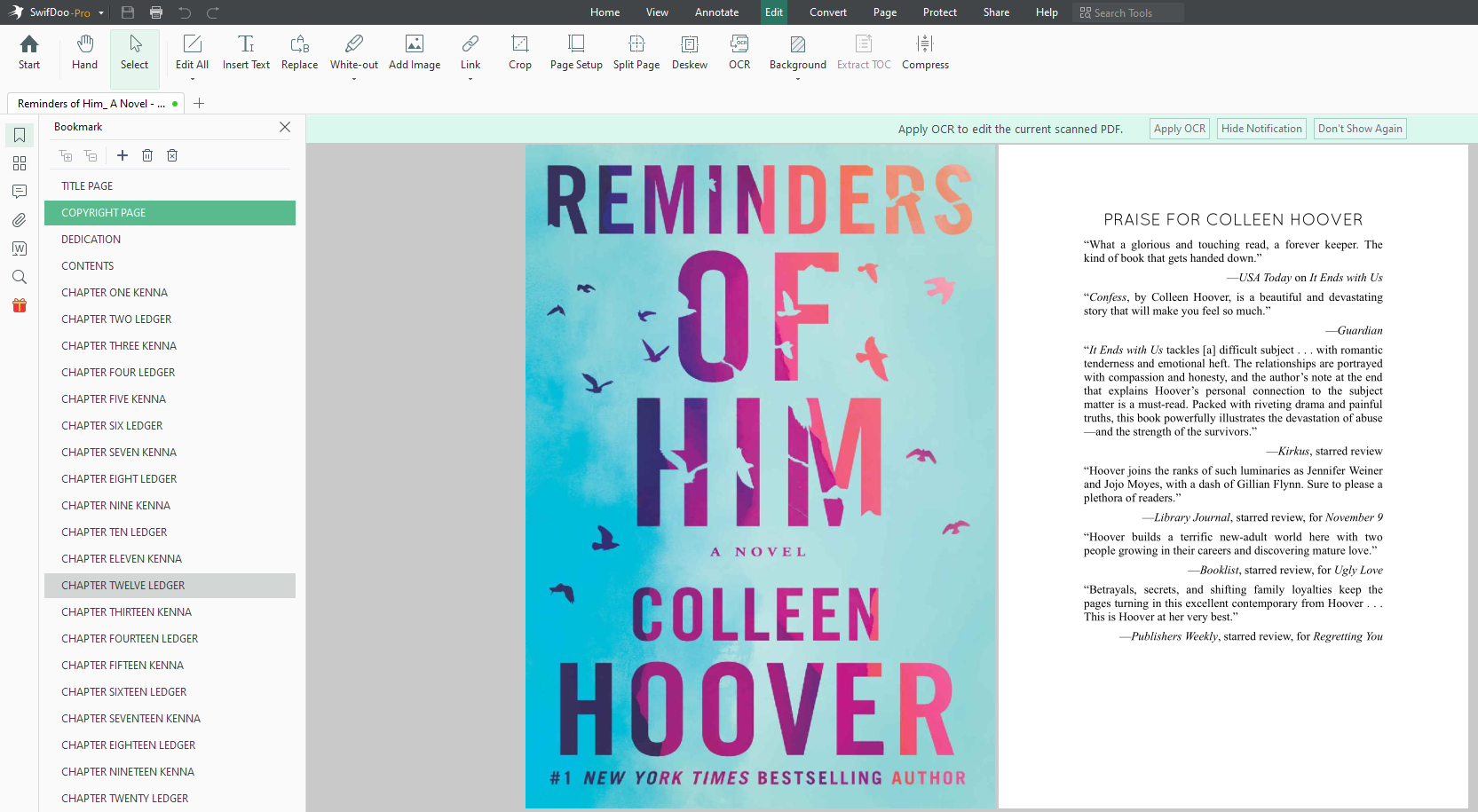 Reminders of Him by Colleen Hoover - Audiobook