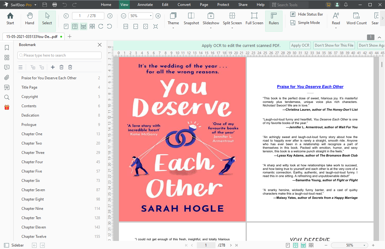 Read You Deserve Each Other eBook in SwifDoo PDF
