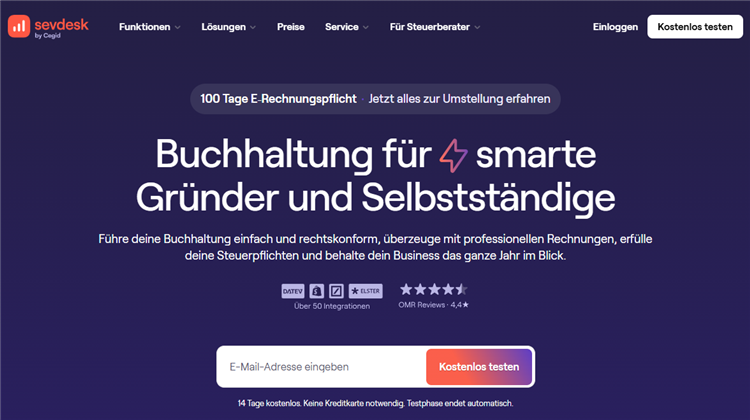 Rechnungsprogramm kostenlos - SevDesk