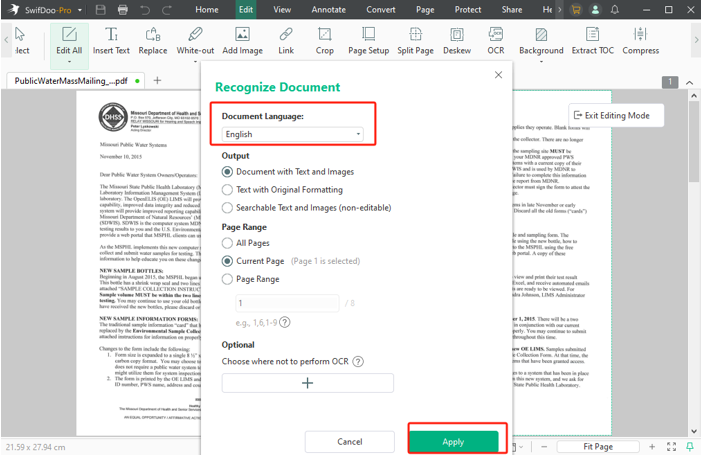 How to Recognize Text in PDF Using SwifDoo PDF 2