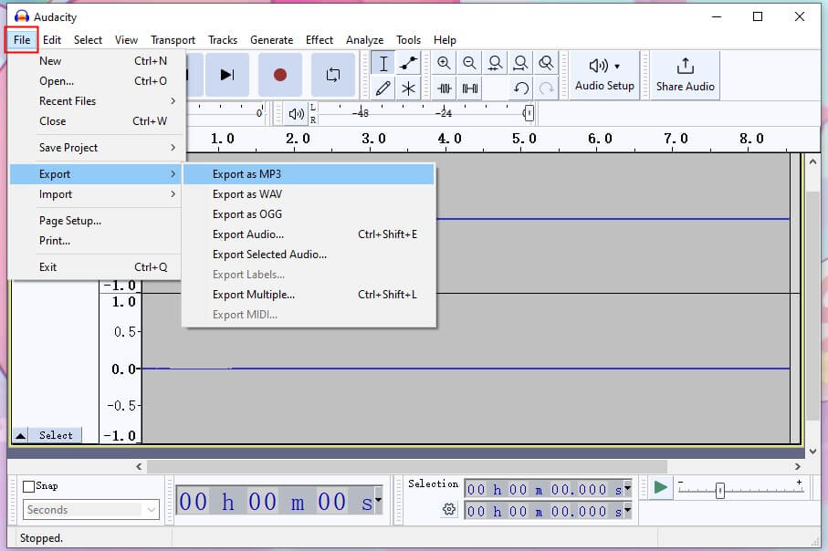 Audacity Export File