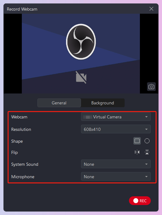record video with blurred background on Windows and Mac 3