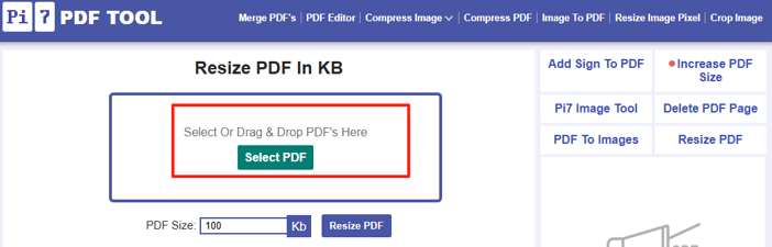 Reduce Image Size in PDF Online step 1