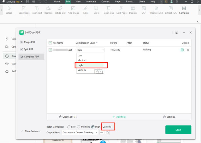 Reduce Image Size in PDF on Windows 2