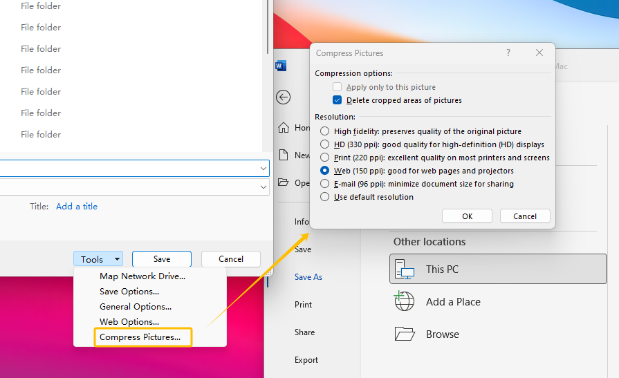 Reduce PDF File Size in Microsoft Word