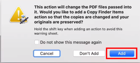 Reduce PDF file size on Mac using Automator 3