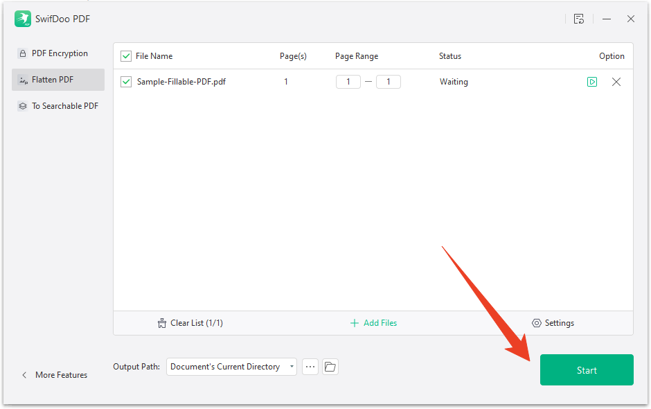 SwifDoo PDF flatten forms