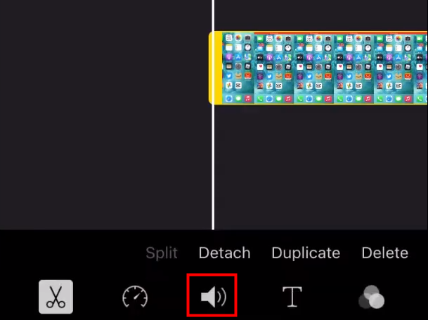 Remove audio from video on iPhone using iMovie