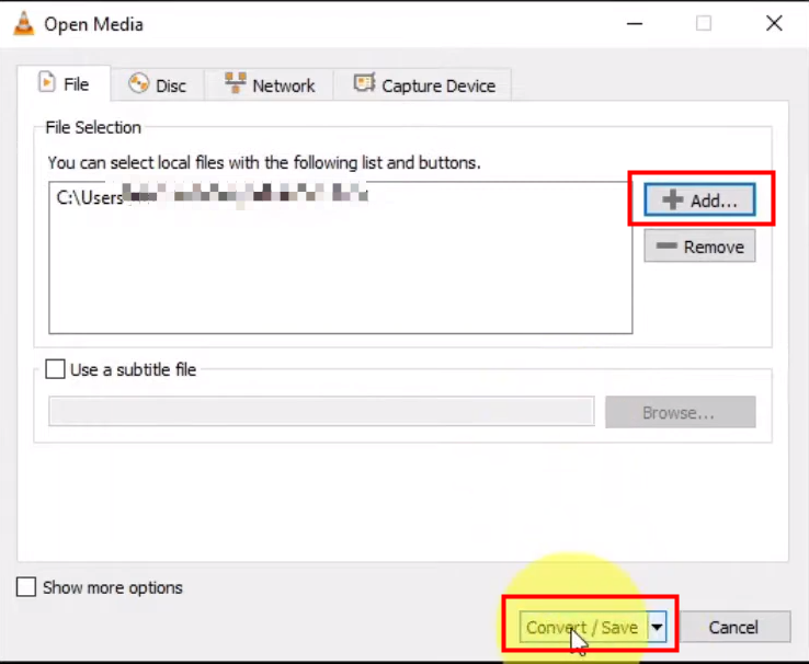 Remove audio from video on desktop using VLC Media Player 2